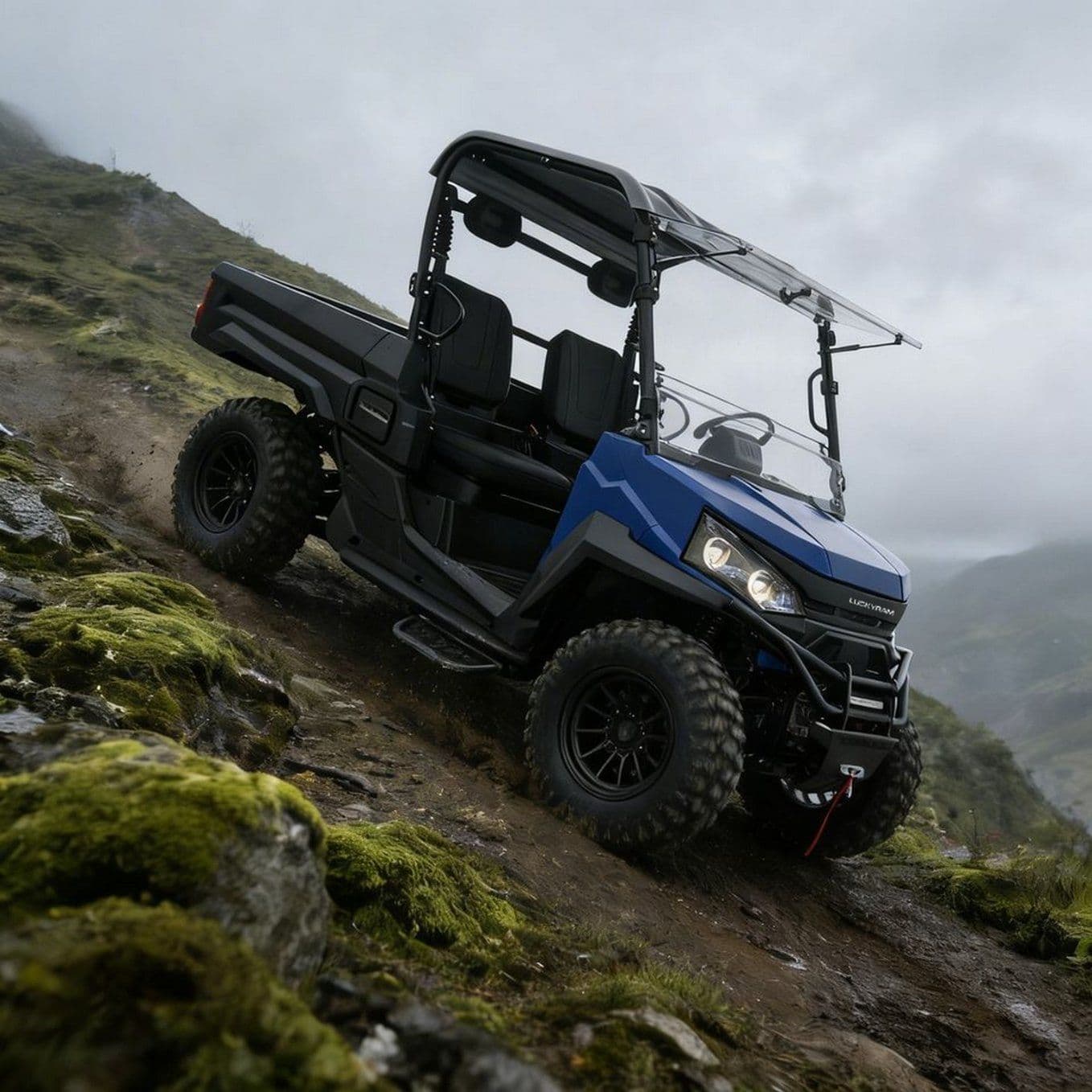 Moteur à courant alternatif 10KW 4WD UTV 73.6V 150Ah 670kg chargeant 400mm pataugeant