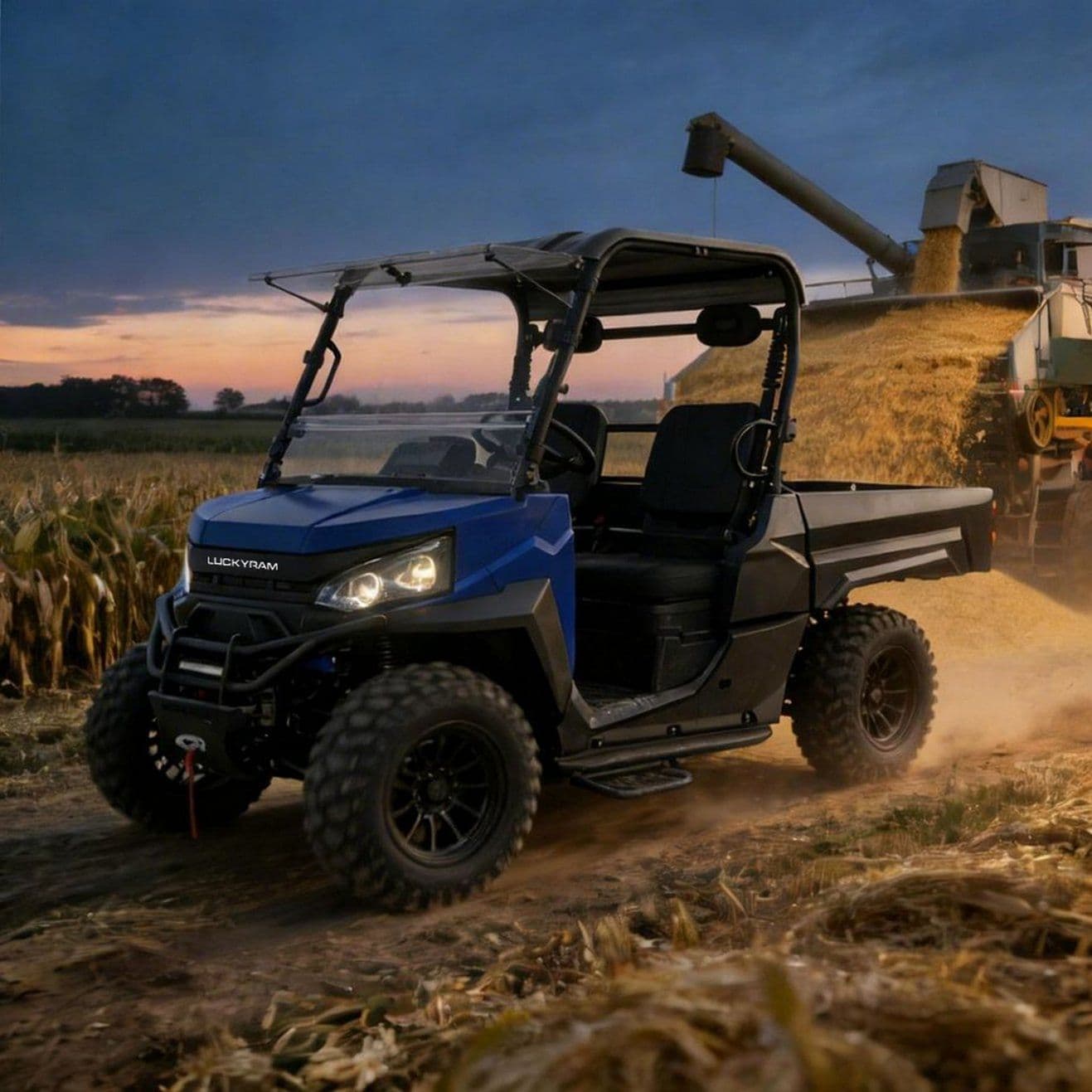4WD Electric UTV 14 pouces pneus 1000kg remorquage pour l'entretien de la propriété