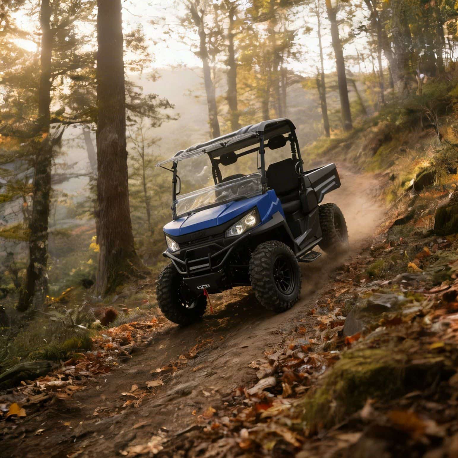 4WD UTV 73.6V 20KW Puissance de crête 400A Contrôleur 350kg Lit à benne basculante