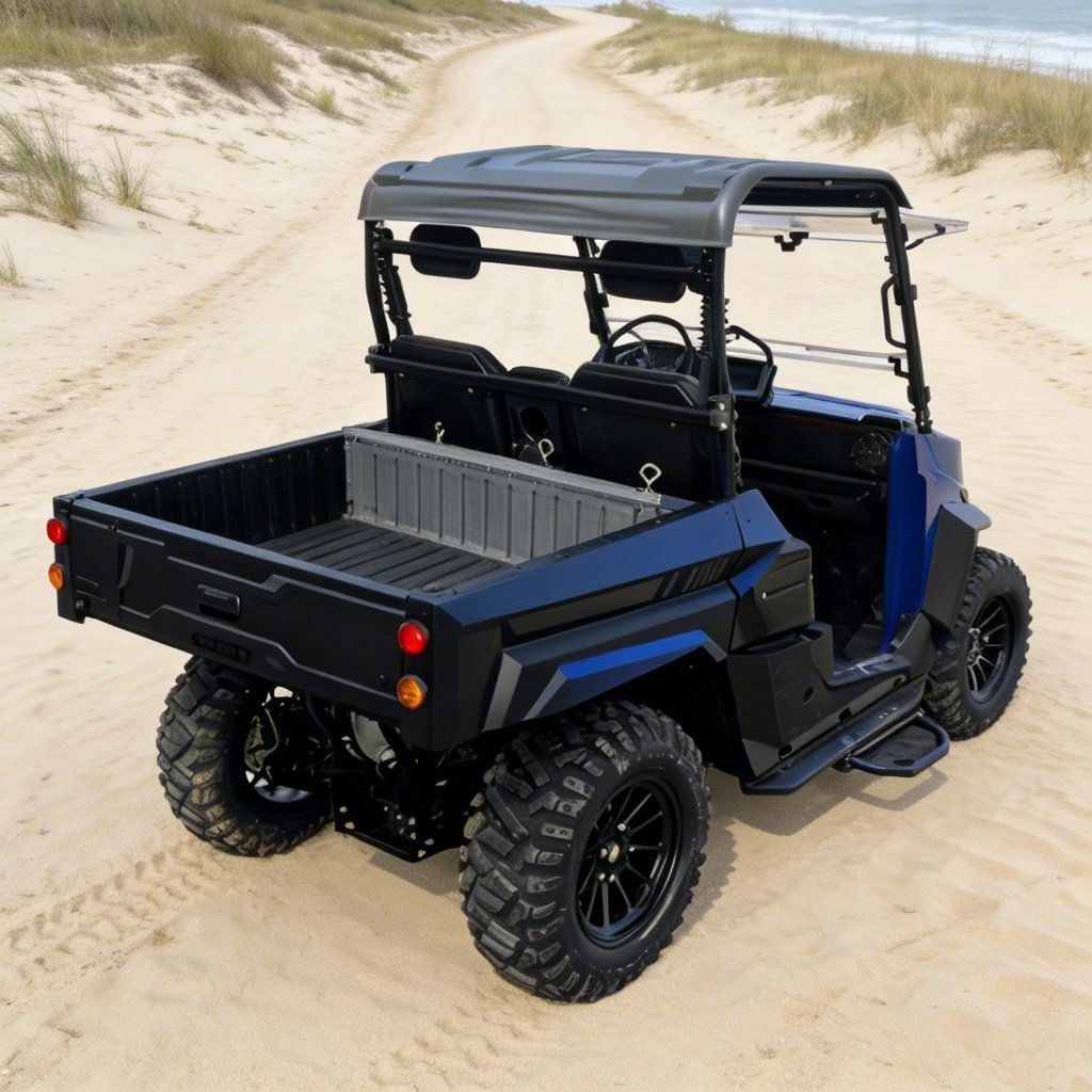 UTV électrique 4WD pour chantier pneus 14 pouces puissance de crête 73,6 V 20 kW